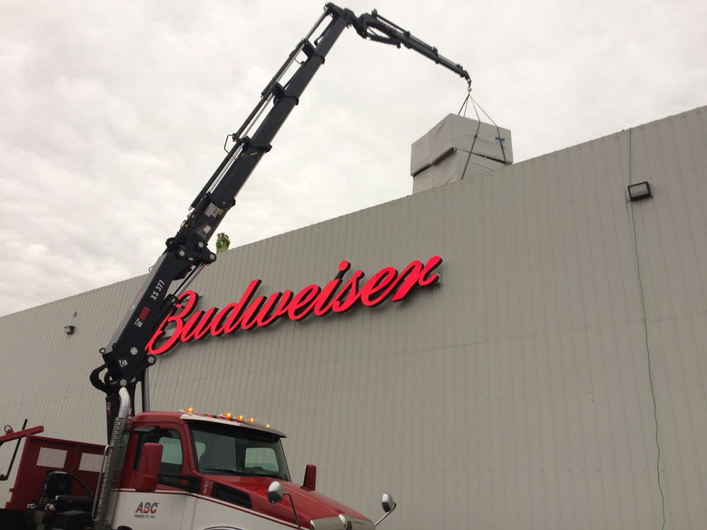 Loading material at Budweiser