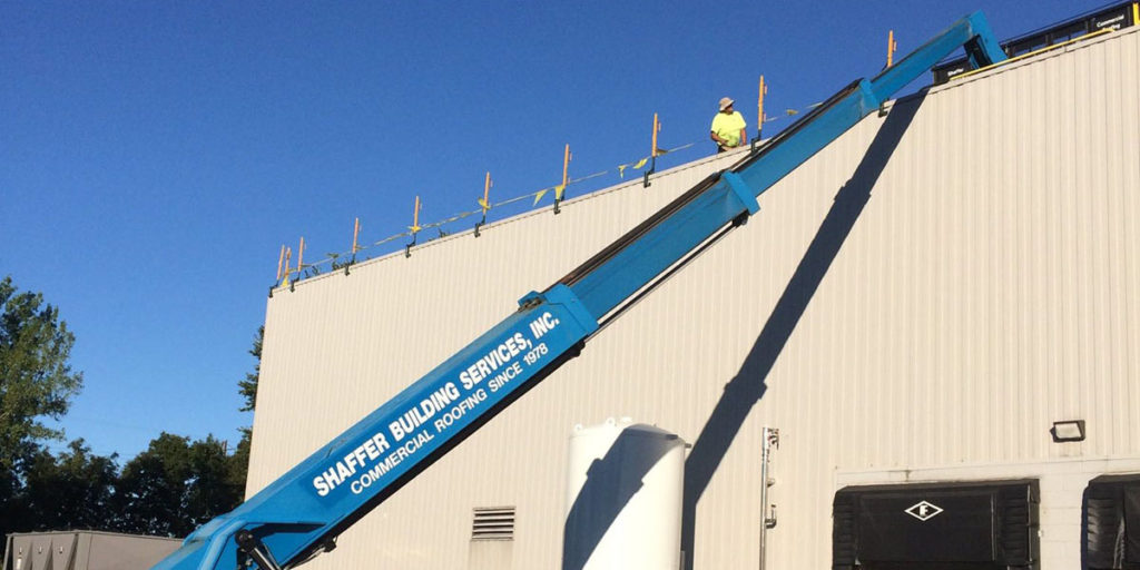 Commercial roof installed by Shaffer