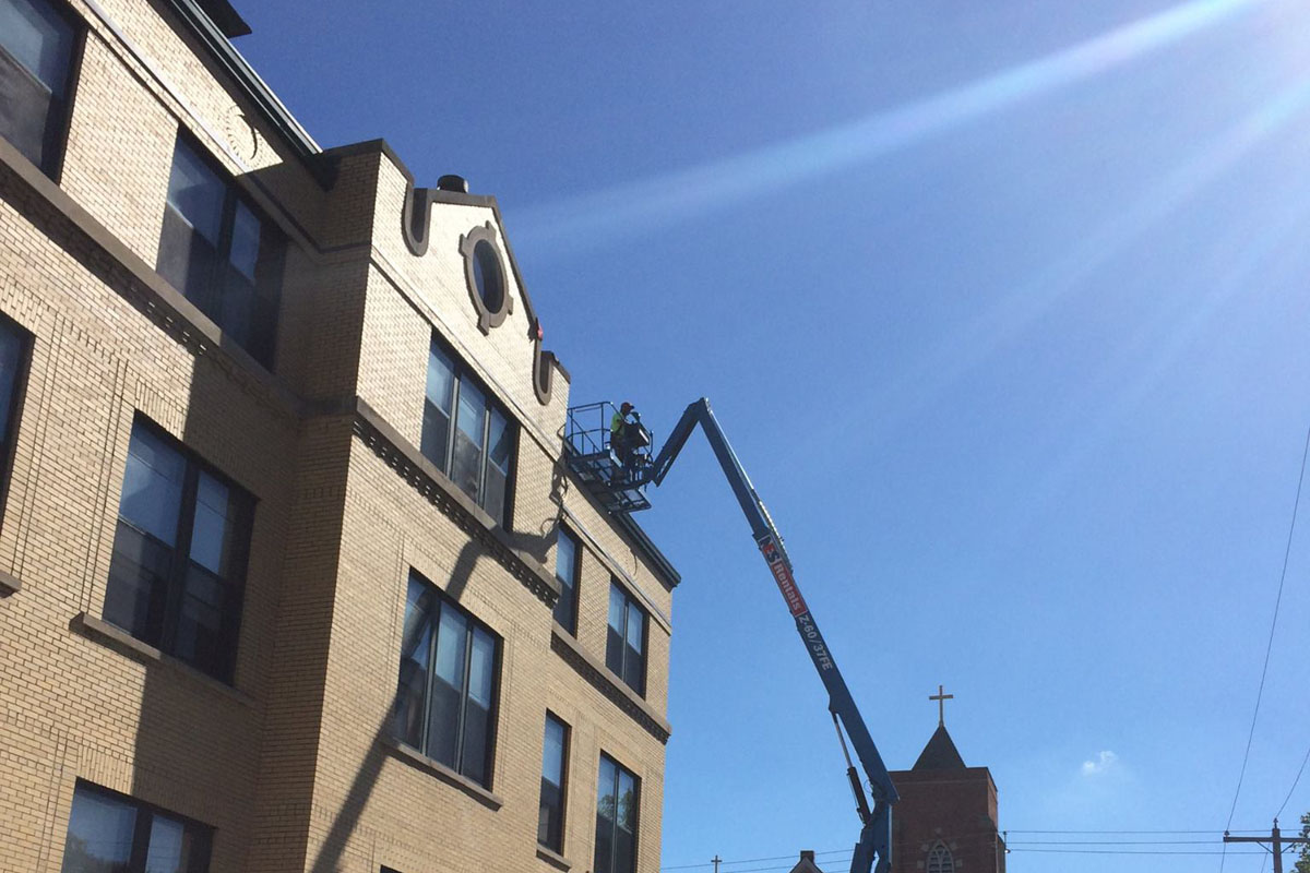 Roof repairs at St. Patrick's School