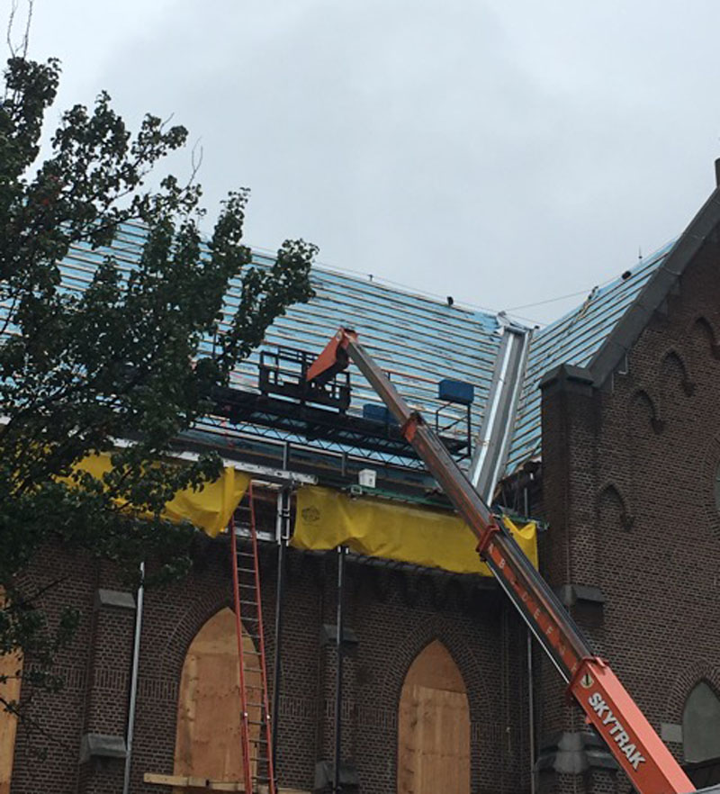 Park Street church metal roof