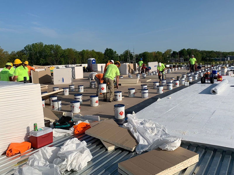 Ultra Dairy roof in process